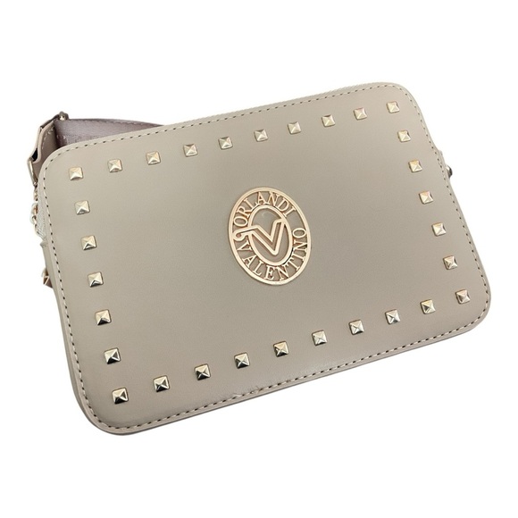 Valentino Orlandi Taupe Crossbody Bag w/ Gold Accents NWT

Measures 8.5” x 5.5” - Picture 2 of 4